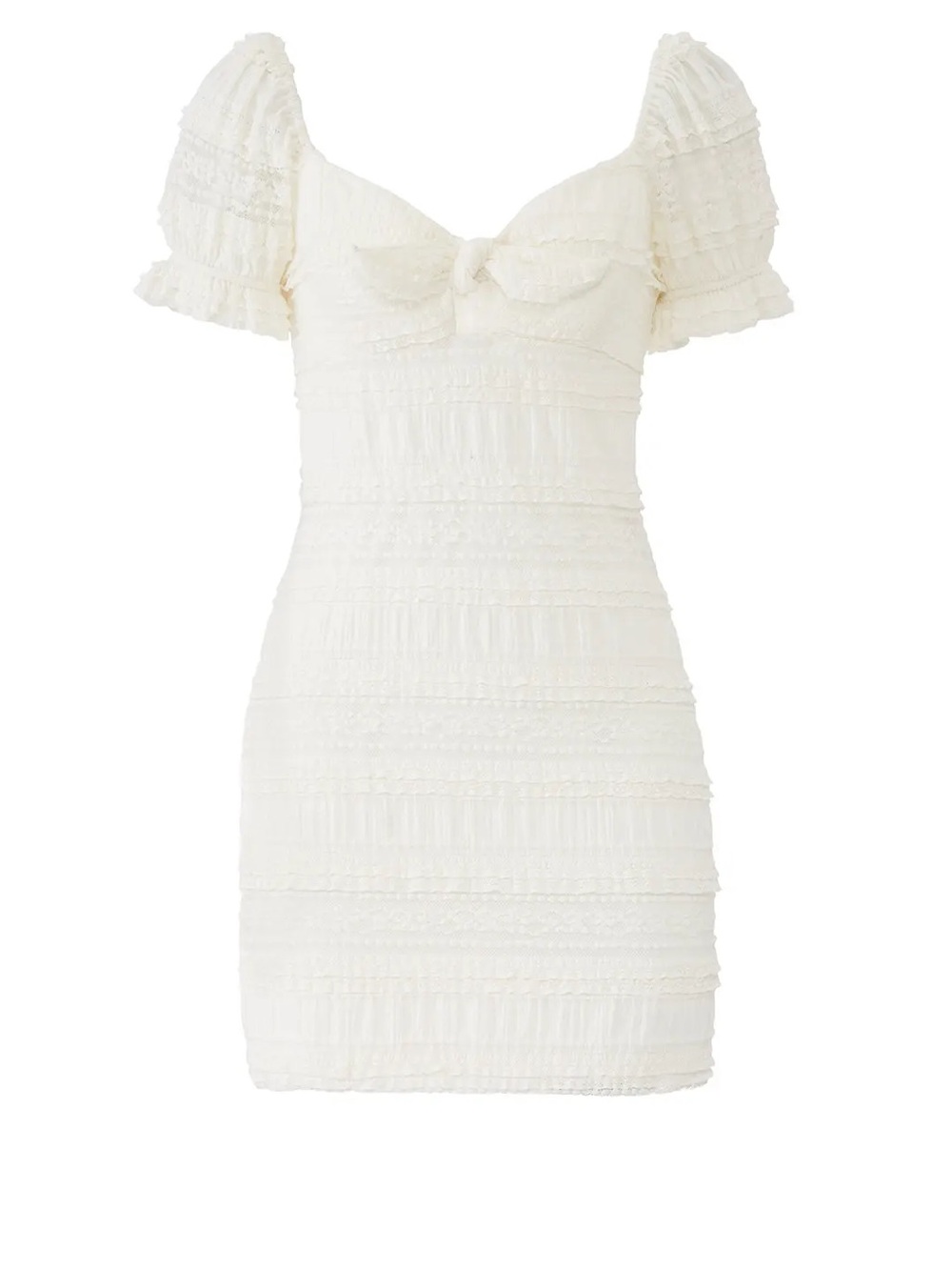 Show Me Your MuMu White Tie-Front Mini Dress
